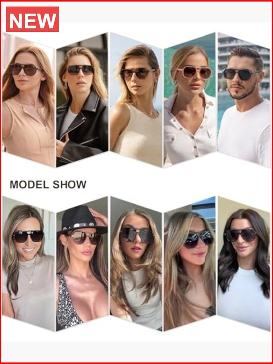 Retro Trendy Aviator Polarized Sunglasses UV400 main image 6